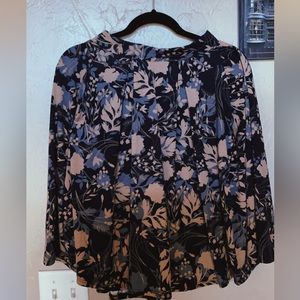 Lularoe skirt. Black brown and cobalt type blue colors.